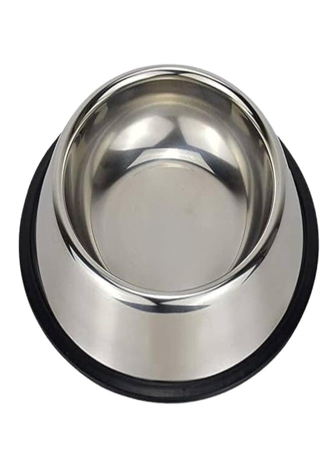 PET FUN® Pet Feeding Stainless Steel Bowl for Dogs, Cats & Any Pets - 150ml-2600ml, XS to Large I Non-Skid Rubber Bottom Food/Water Bowl I Non-Toxic & 100% Safe for Pets (1500ml)|Pack of2 - Image 1